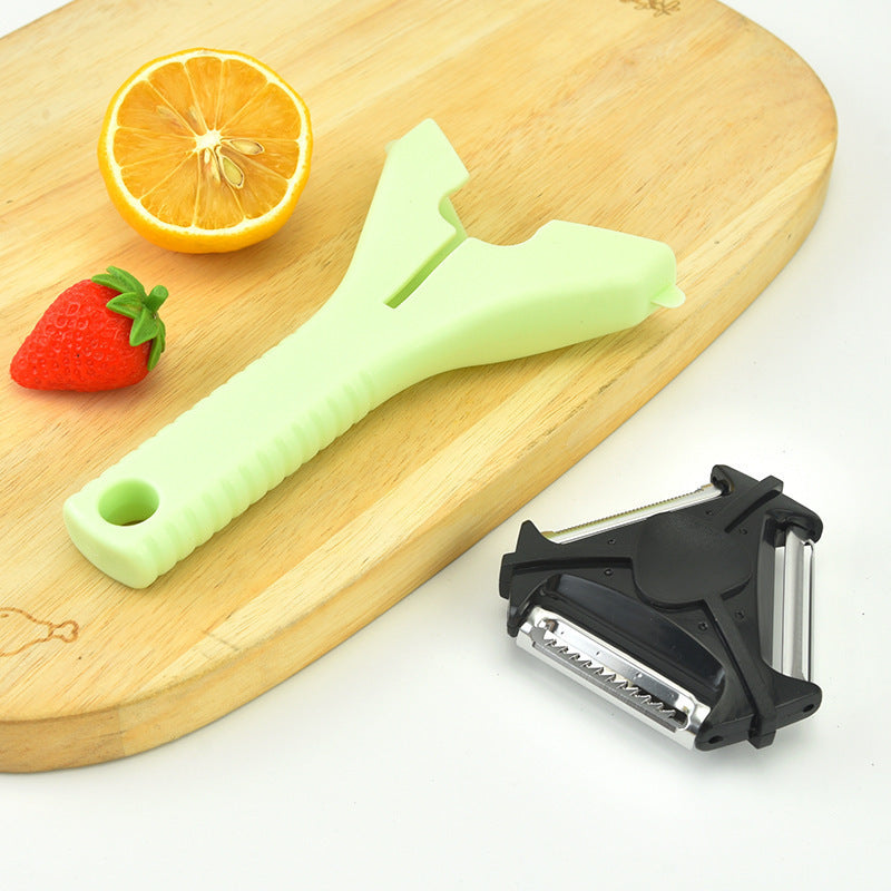 Stainless Steel 3-in-1 Triangle Peeler & Grater for Kitchen Use
