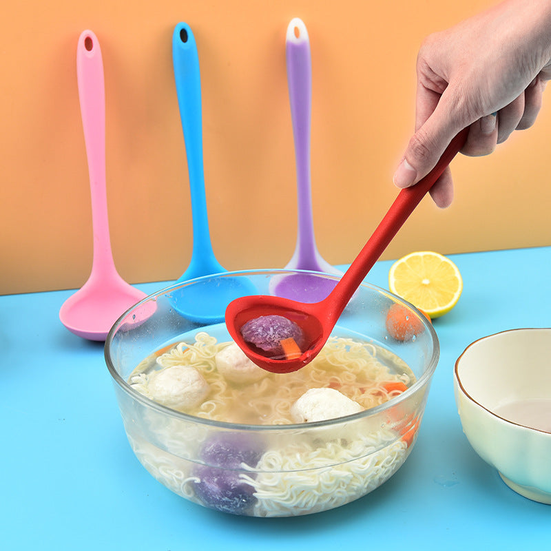 One-Piece Silicone Soup Ladle for Nonstick Cookware