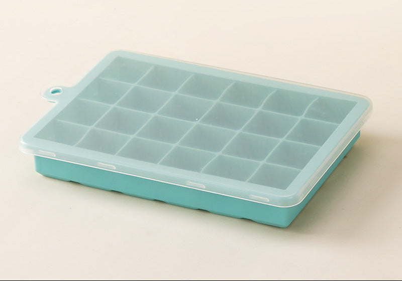 Food-grade Silicone Ice Cube Tray with Lid, Ice Making Mold, Household DIY Ice Maker, Popular Ice Mold for Fruit Tea & Drinks.