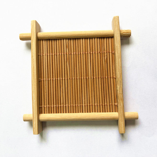 Bamboo Tea Coaster, Tic-Tac-Toe Coaster, Round Square Pad, Insulation Pad, Saucer, Wedding Pastry Pad, Trinket Decorative Pad