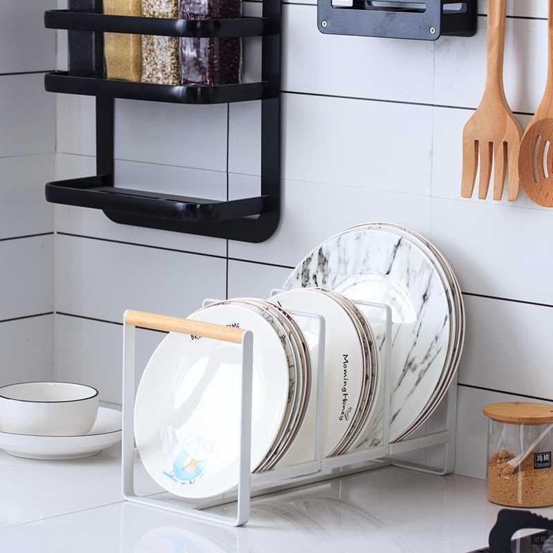 Japanese Style Iron Dish Drying Rack for Kitchen Counter