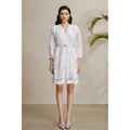 3D Floral Lace Puff Sleeve Mini Dress