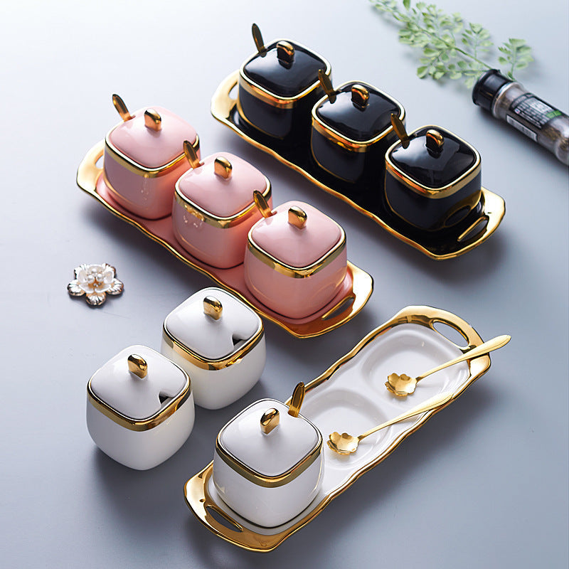 Luxury Ceramic Seasoning Jar Set