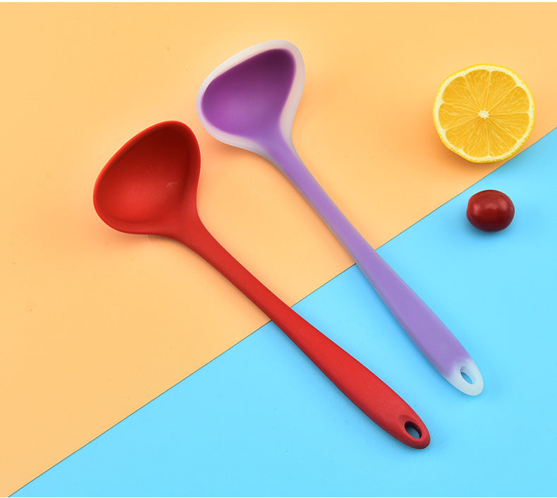 One-Piece Silicone Soup Ladle for Nonstick Cookware