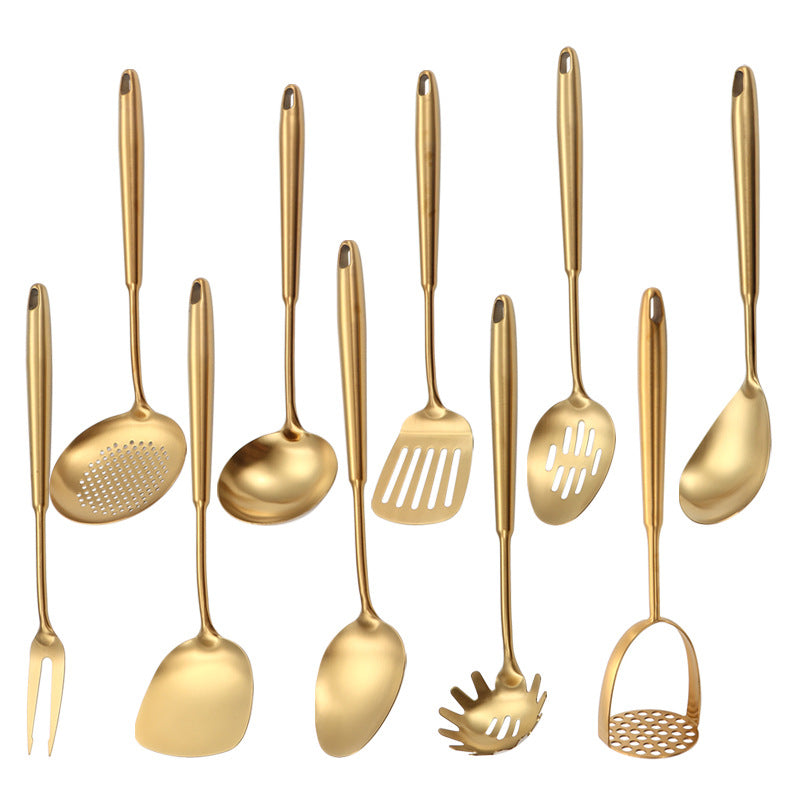 10-Piece 304 Stainless Steel Kitchen Utensil Set