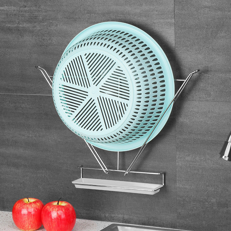 No-Drill Wall-Mounted Pot Lid Storage Rack