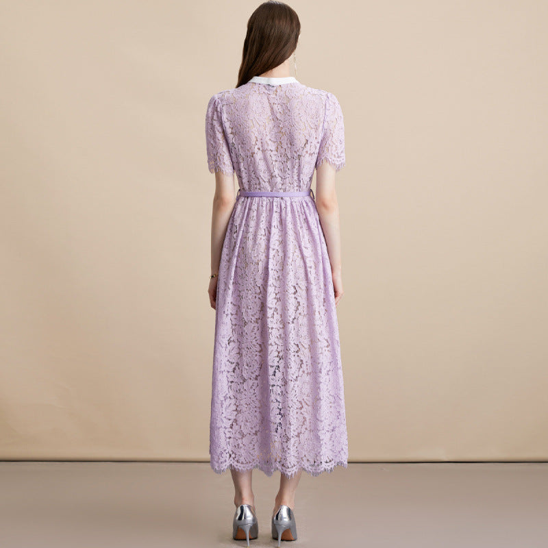 Women’s Lace Short Sleeve Maxi Dress
