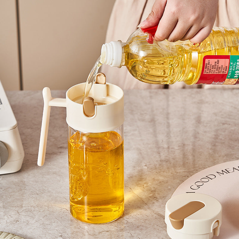 Auto Flip Glass Oil Dispenser Bottle