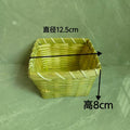 Bamboo Basket Fruit Plate Hand-Woven Bamboo Basket Restaurant Small Storage Ingredient Basket Vegetable Basket Household Bamboo Basket Bean Sprout Box Bamboo