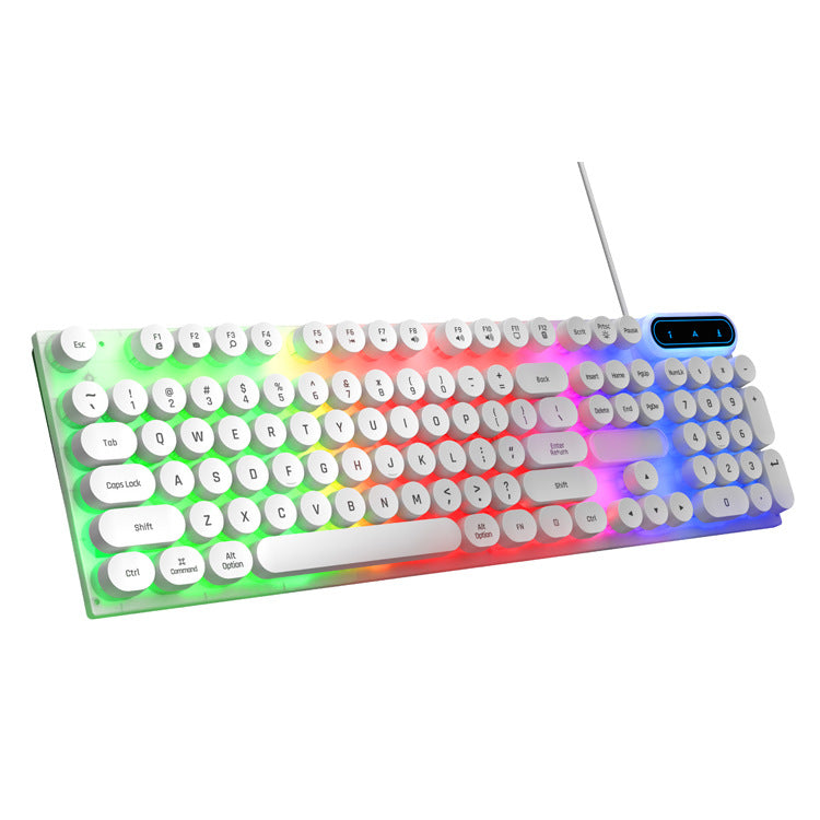 D500 Punk Backlit Keyboard Mouse Set