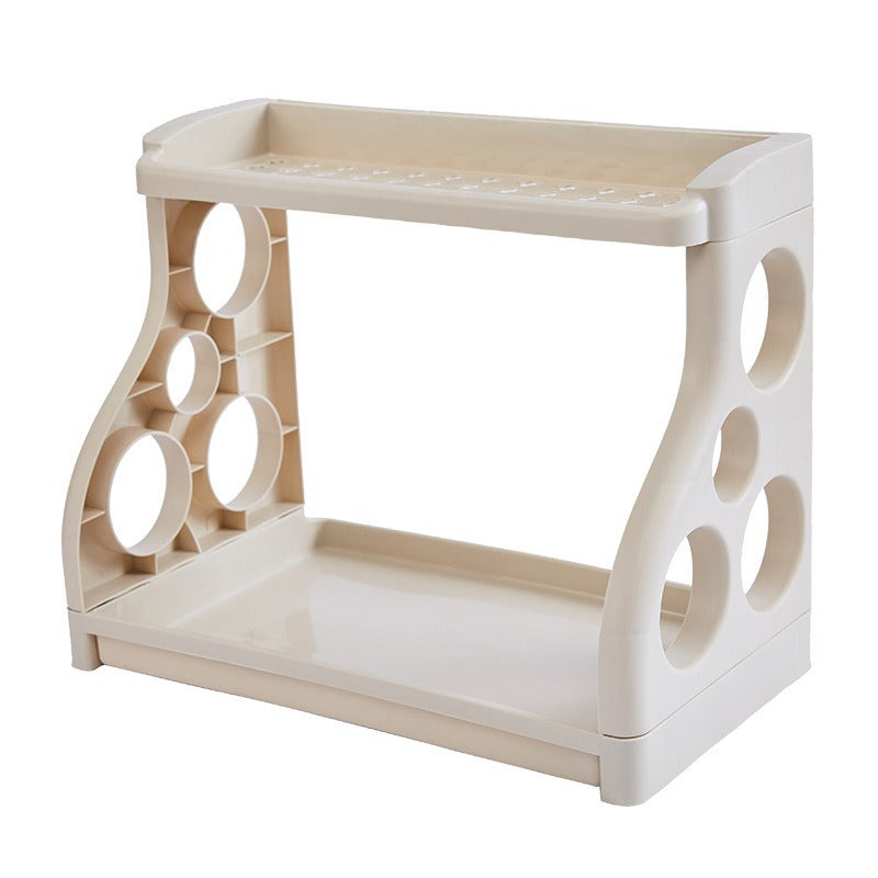 Two-Tier Kitchen Dish and Knife Storage Rack