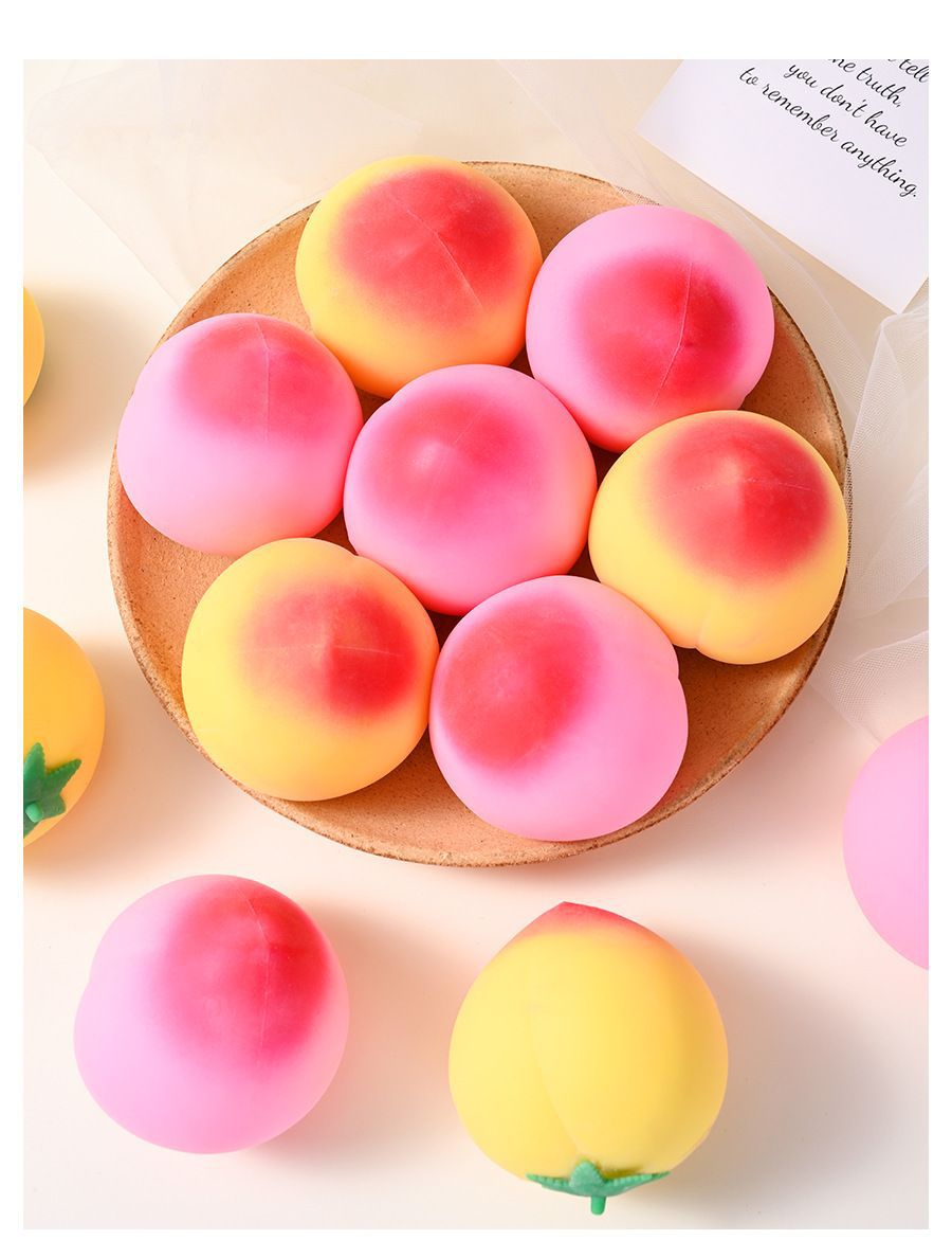 Peach Slow Rebound Squeeze Stress Relief Toy