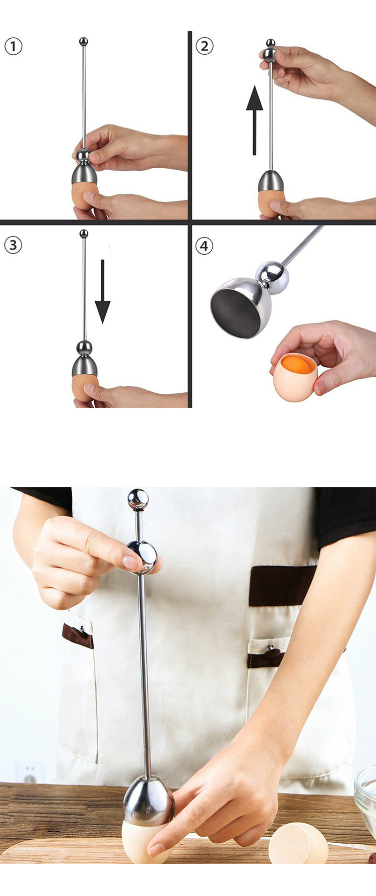 Stainless Steel Egg Shell Opener