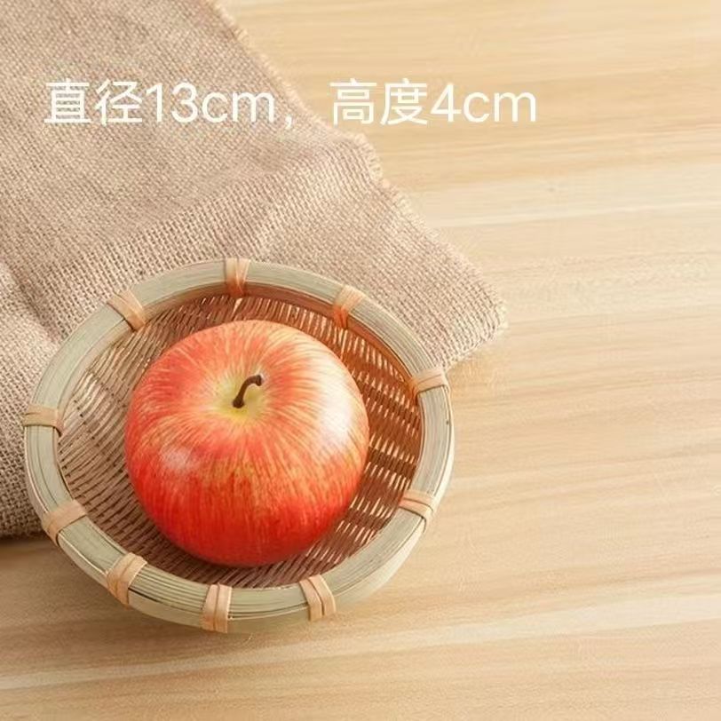 Bamboo Woven Bamboo Products, Round Dustpan, Vegetable Washing And Draining Basket, Storage Basket, Cooked Food, Steamed Bread Basket, Bamboo Rice Washing Basket, Pastoral Style