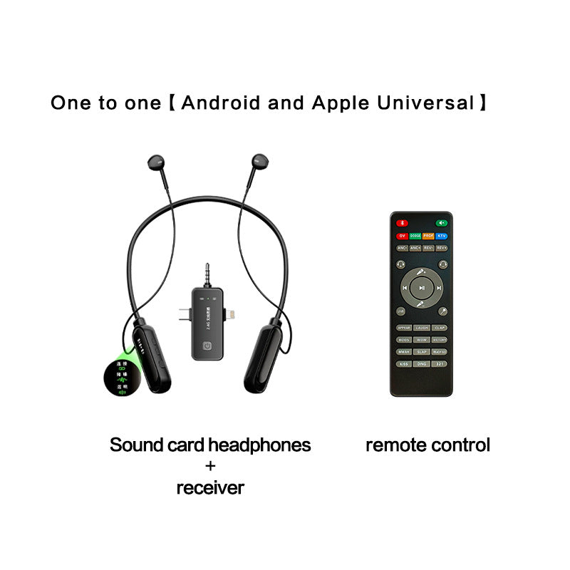 Wireless Neckband Live Sound Card Headset