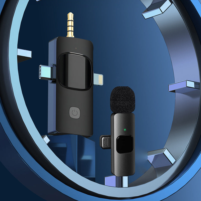3-in-1 Wireless Lavalier Microphone