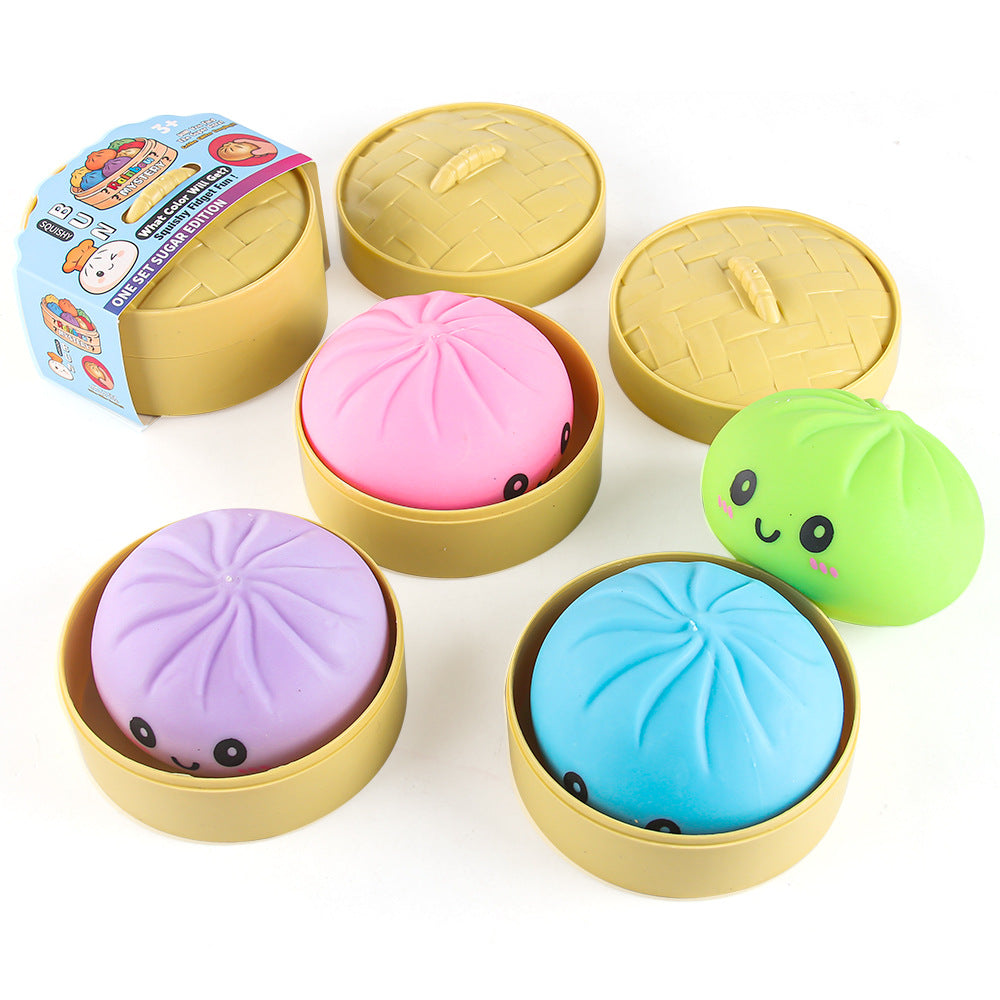 Steamed Bun Silicone Squishy Toy