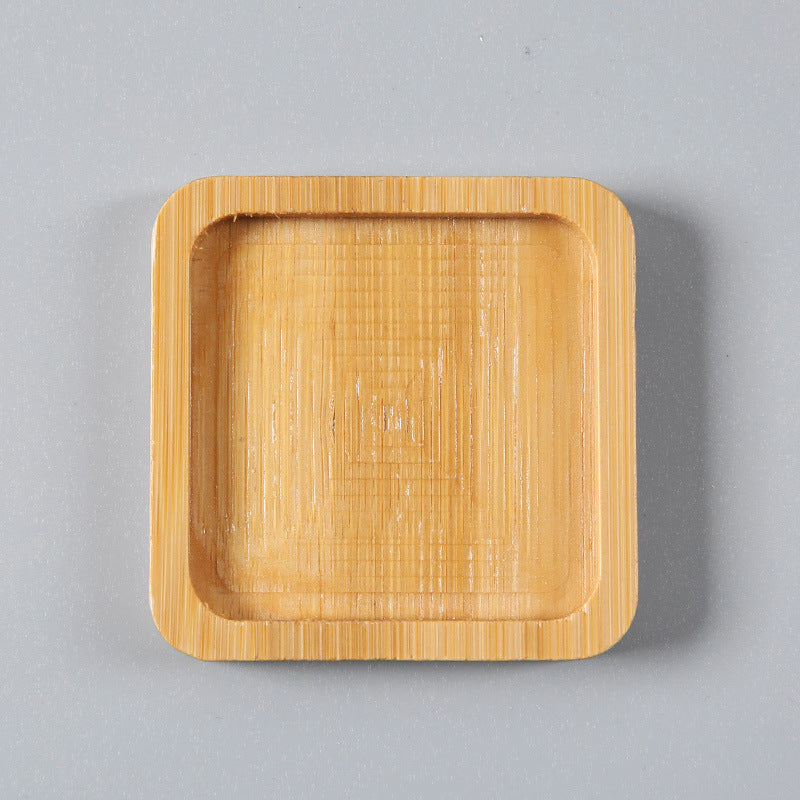 Bamboo Tea Coaster, Tic-Tac-Toe Coaster, Round Square Pad, Insulation Pad, Saucer, Wedding Pastry Pad, Trinket Decorative Pad