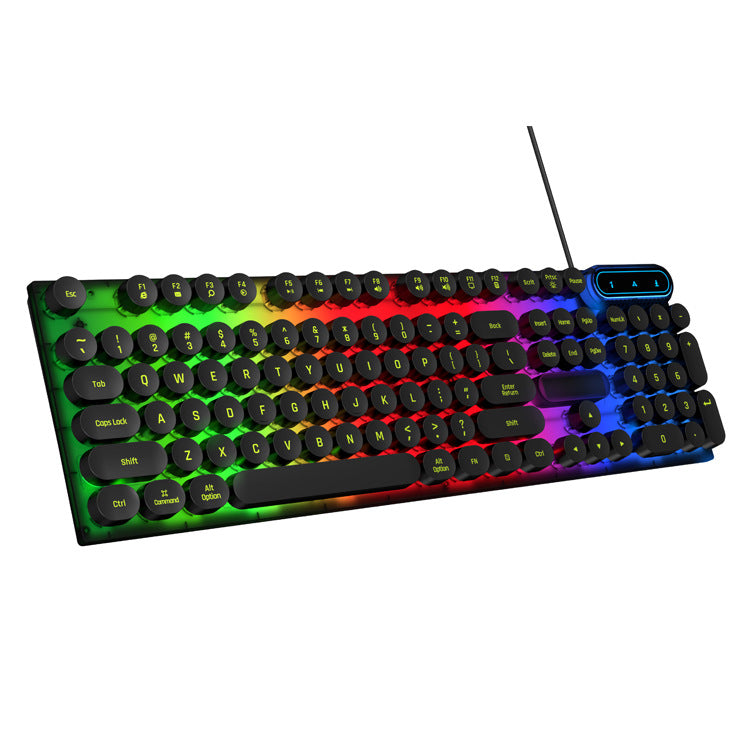 D500 Punk Backlit Keyboard Mouse Set