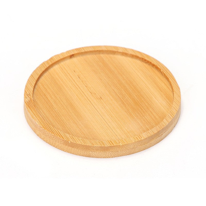 Round Bamboo Tea Coaster & Cup Mat