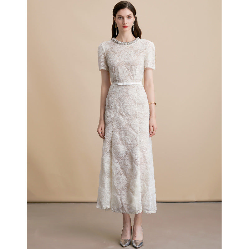 Women’s Floral Lace Short Sleeve Dress