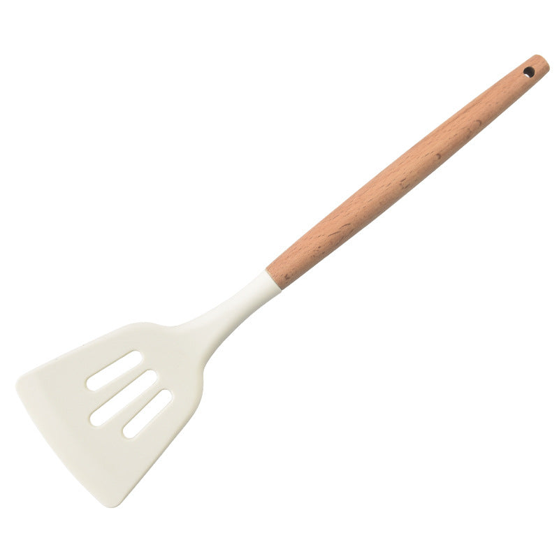3-Piece Silicone Cooking Utensil Set with Beech Wood Handles