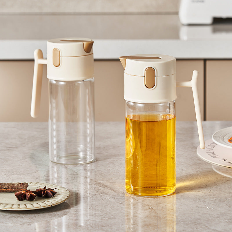 Auto Flip Glass Oil Dispenser Bottle