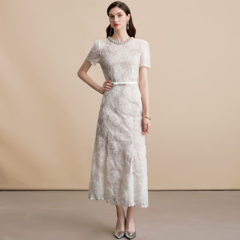 Women’s Floral Lace Short Sleeve Dress