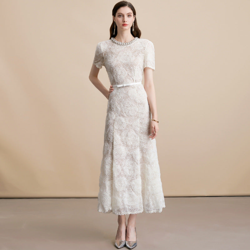Women’s Floral Lace Short Sleeve Dress