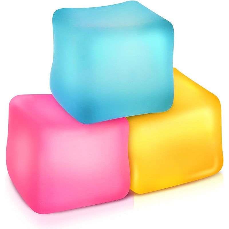 Slow Rebound Ice Cube Squeeze Toy