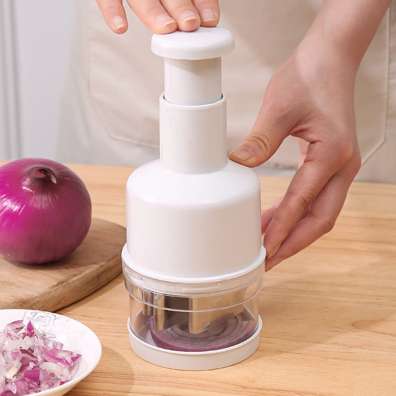 Manual Hand Press Vegetable Chopper for Kitchen Use