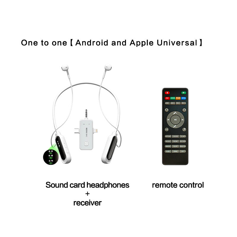 Wireless Neckband Live Sound Card Headset