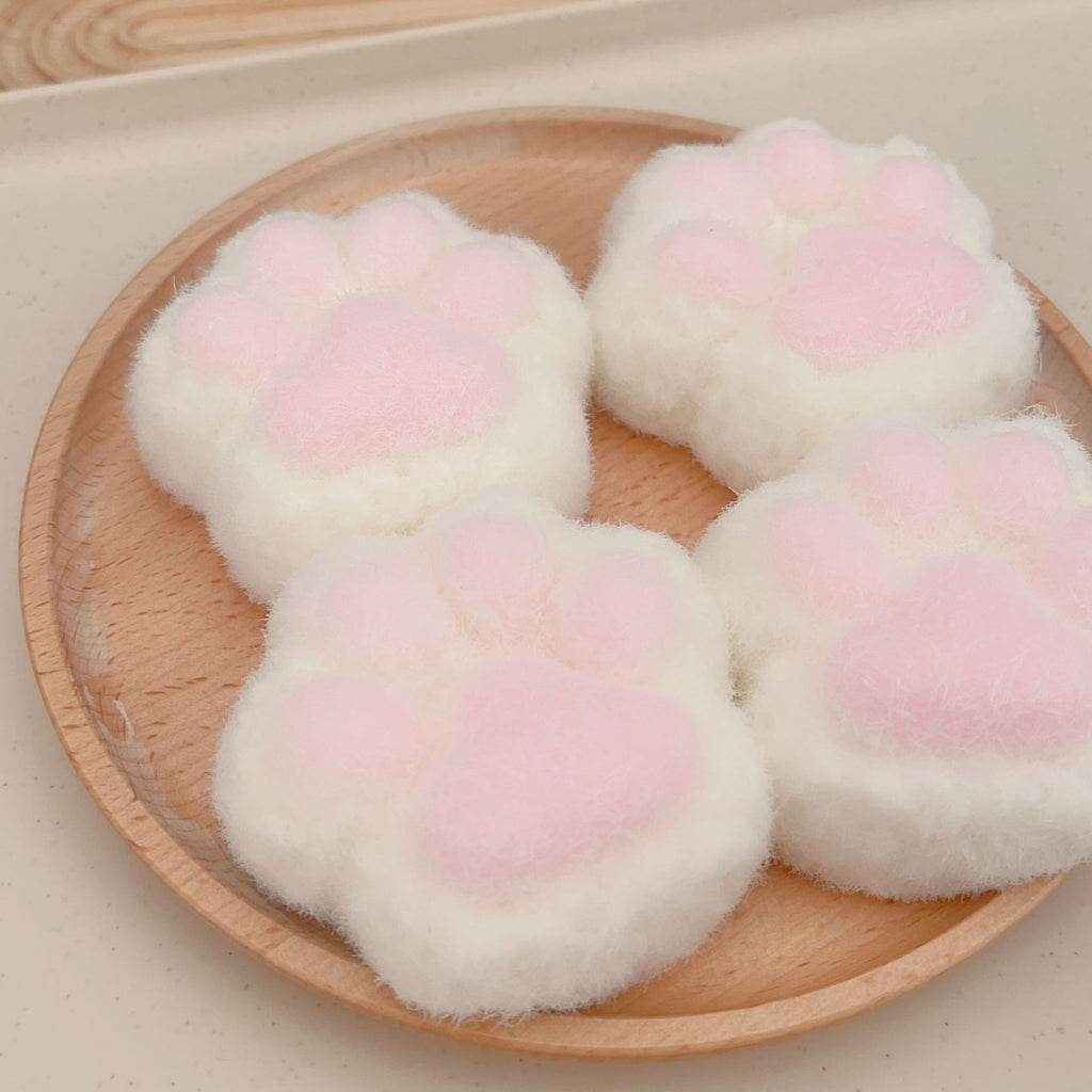 Stuffed Rice Ball Cat Paw Squeeze Toy