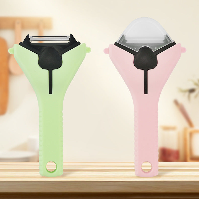 Stainless Steel 3-in-1 Triangle Peeler & Grater for Kitchen Use
