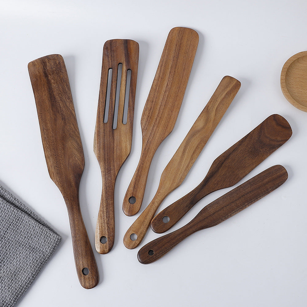 Acacia Wood Cooking Utensil Set for Nonstick Cookware