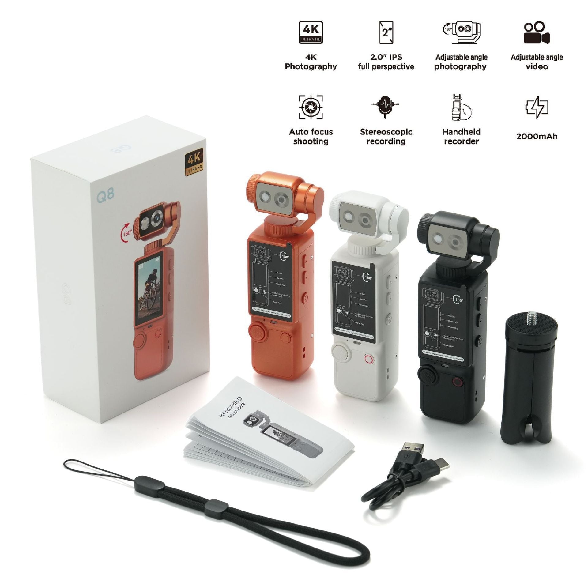 Q8 Pocket 4K Mini Action Camera