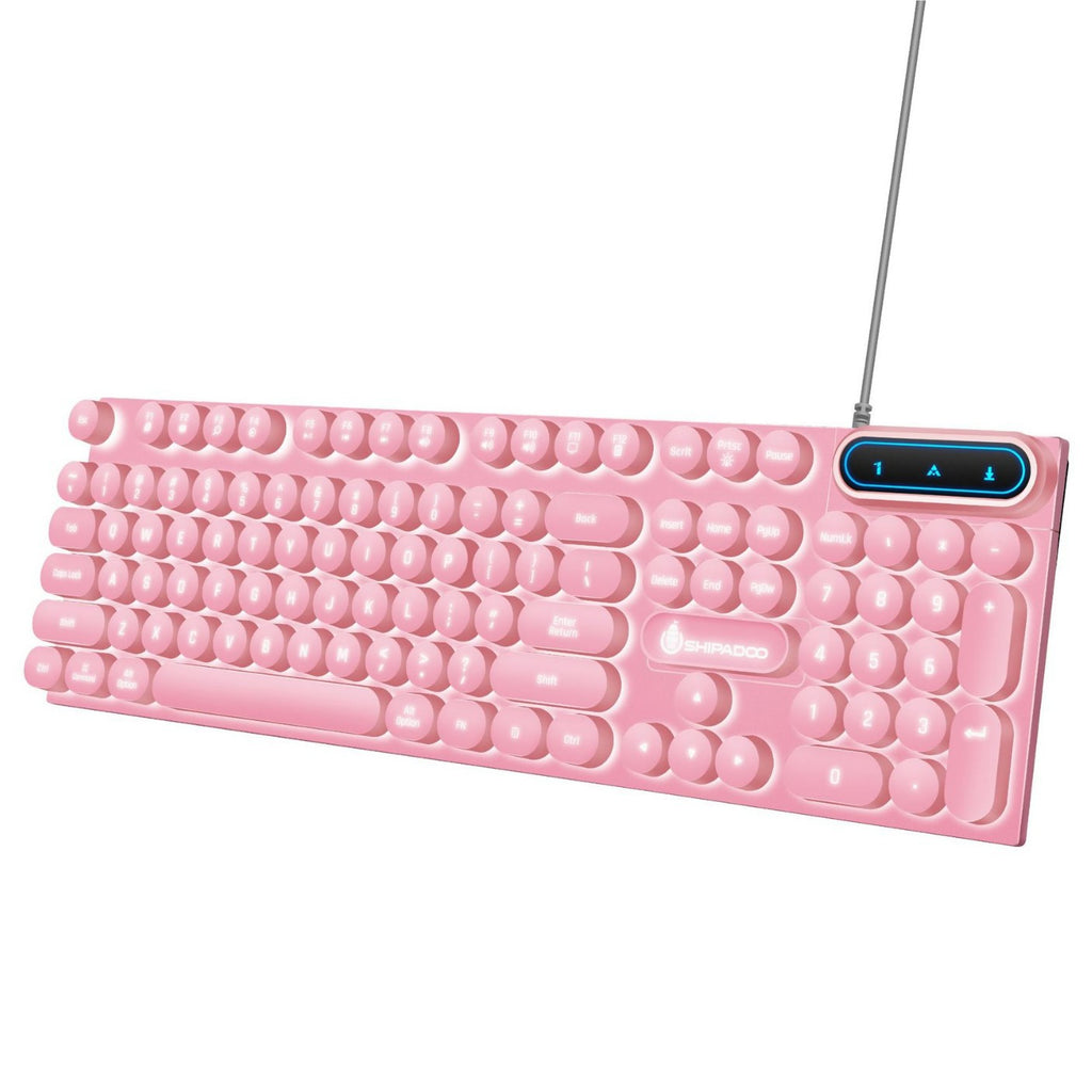 D500 Punk Backlit Keyboard Mouse Set
