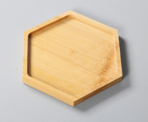 Hexagon Bamboo Coaster & Small Serving Tray