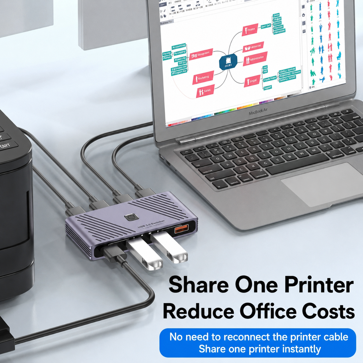 4-Port USB 3.0 Sharing Switch