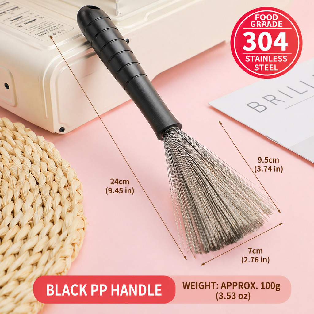 Heavy-Duty 304 Stainless Steel Pot Cleaning Brush