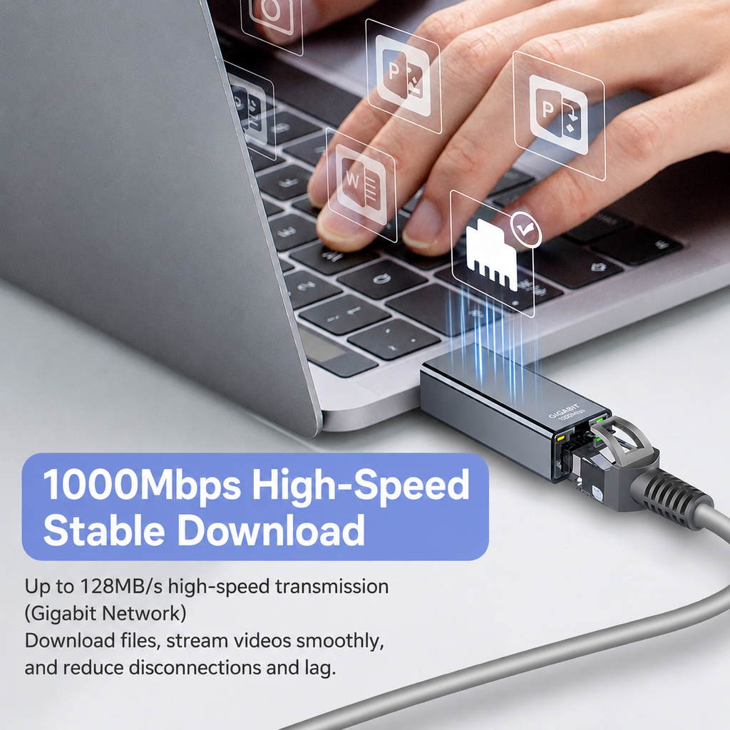 USB 3.0 to RJ45 Gigabit Ethernet Adapter