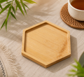 Hexagon Bamboo Coaster & Small Serving Tray